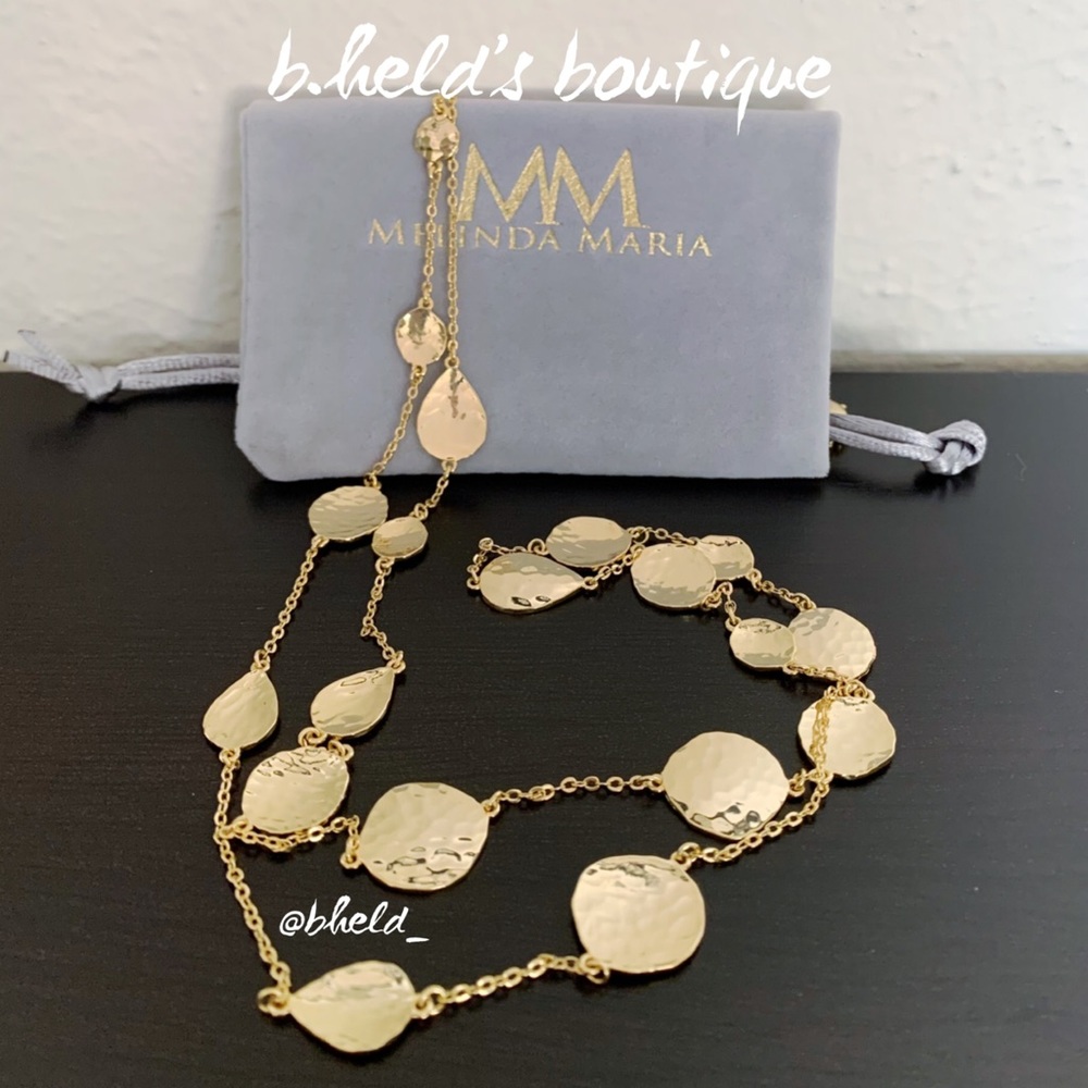 Melinda Maria Sabrina Pod Gold Necklace NWOT